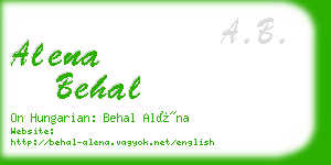 alena behal business card